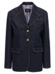 Etro Single-Breasted Denim Blazer