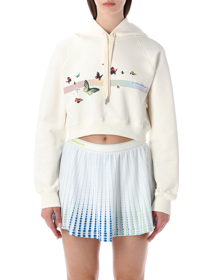 Casablanca Casablanca Butterfly Crop Hoodie