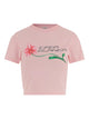 Casablanca Orchid Logo Cropped Baby Tee