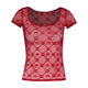 Marine Serre Moonogram Mesh Flock Roundneck T-Shirt - - Other - Red