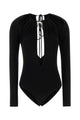 Marine Serre Black Stretch Viscose Bodysuit