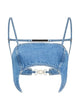 Marine Serre Marine Serre Moon Cutout Denim Top