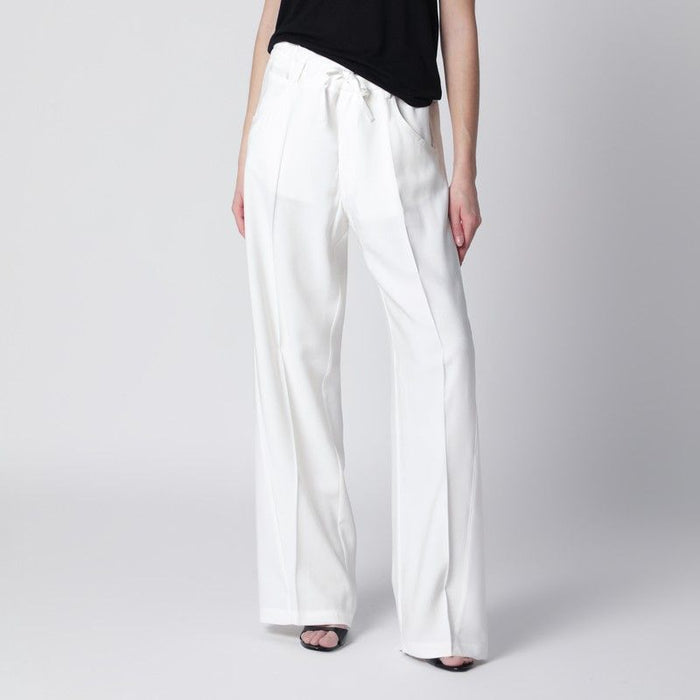 Darkpark White Iris Trousers In Crêpe