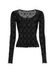 Marine Serre Marine Serre Moonogram Mesh T-Shirt
