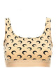 Marine Serre Moon Printed Jersey Cropped Top