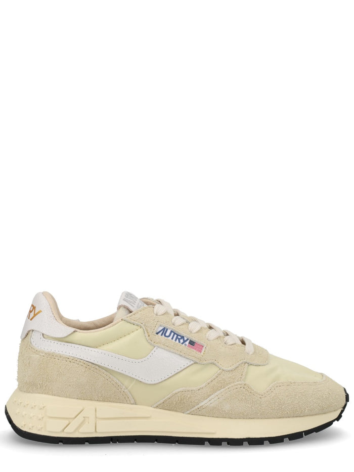 Autry Powder Nylon Leather Sneaker