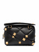 Valentino Garavani Black Nappa Leather Roman Stud Handbag