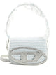 Diesel Light Blue Frayed Crystal Bag