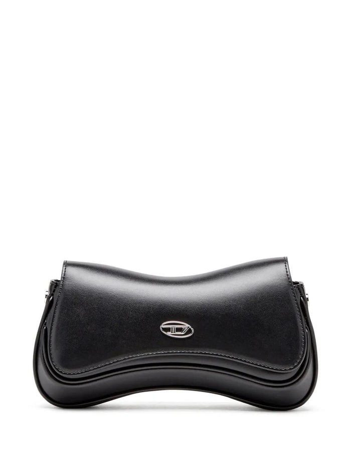 Diesel Black Smooth Grain Leather Bag