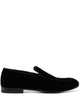 Giorgio Armani Embroidered Logo Velvet Loafers