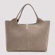 Tod's Light Clay Beige Suede Leather Ebr Shopping Bag