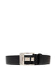 Tod's Soft Leather Belt With Silver Metal Buckle