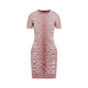 Roberto Cavalli Pink Jaguar Print Dress