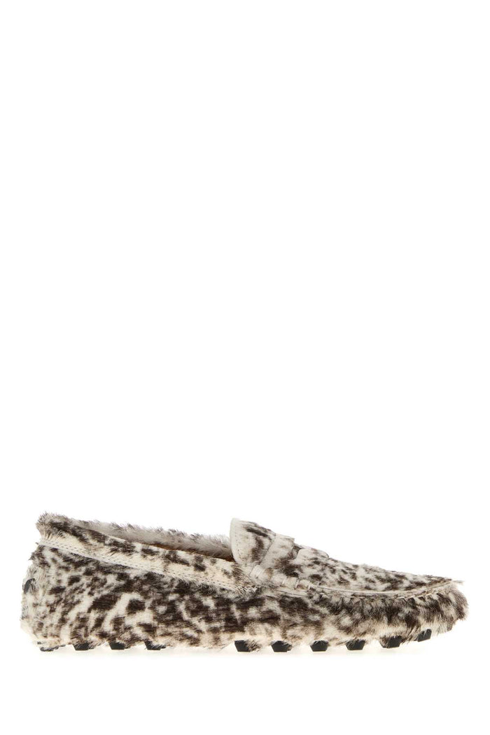 Tod's Printed Calf Hair Loafers