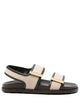 Tod's Double-Strap Fabric Sandals With Leather Detailing