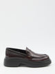 Tod's Burgundy Calf Leather Flat Shoes