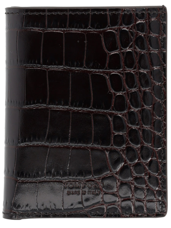 Tom Ford Tom Ford Croc Leather Cardholder