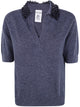 Semicouture "Margy" Short Sleeves Polo Neck