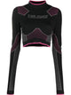 Balmain Black Polyamide Seamless Jersey Top