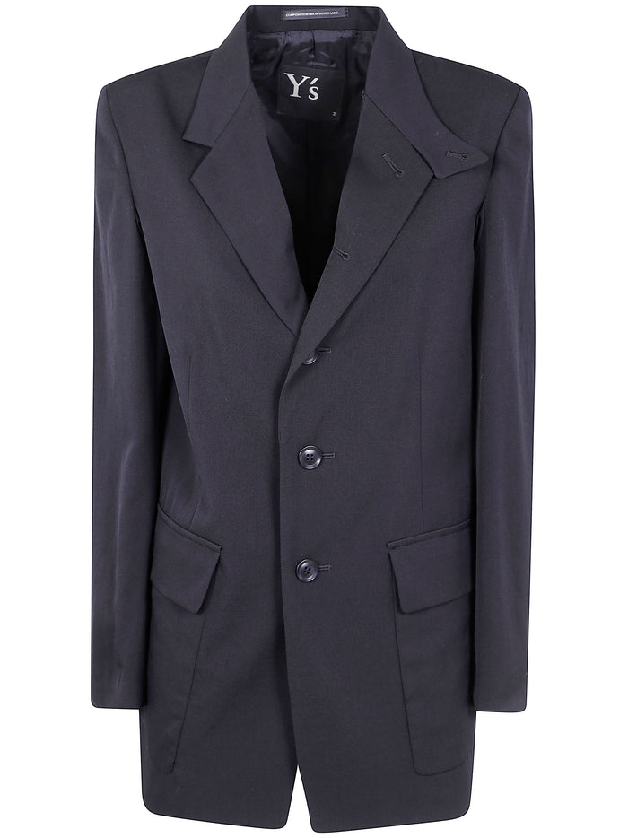 Y's "Notched Lapel" Gabardine Jacket