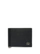 Valentino Garavani Vlogo Grained Leather Bi-Fold Card Holder With Money Clip