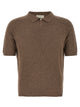 Ma'ry'ya Bouclé Cotton Polo Shirt