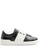 Valentino Garavani Open Leather Sneakers With Contrast Band And Stud Details