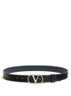 Valentino Garavani Vlogo Signature 30Mm Reversible Shiny Leather Belt