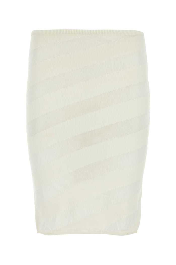 Gimaguas Ivory Viscose Blend Skirt