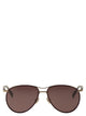 Brunello Cucinelli Titanium Aviator Sunglasses With Polarised Lenses