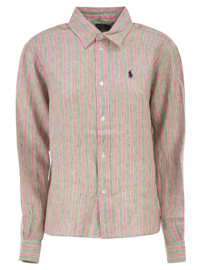Polo Ralph Lauren Short, Loose-Fitting Linen Shirt