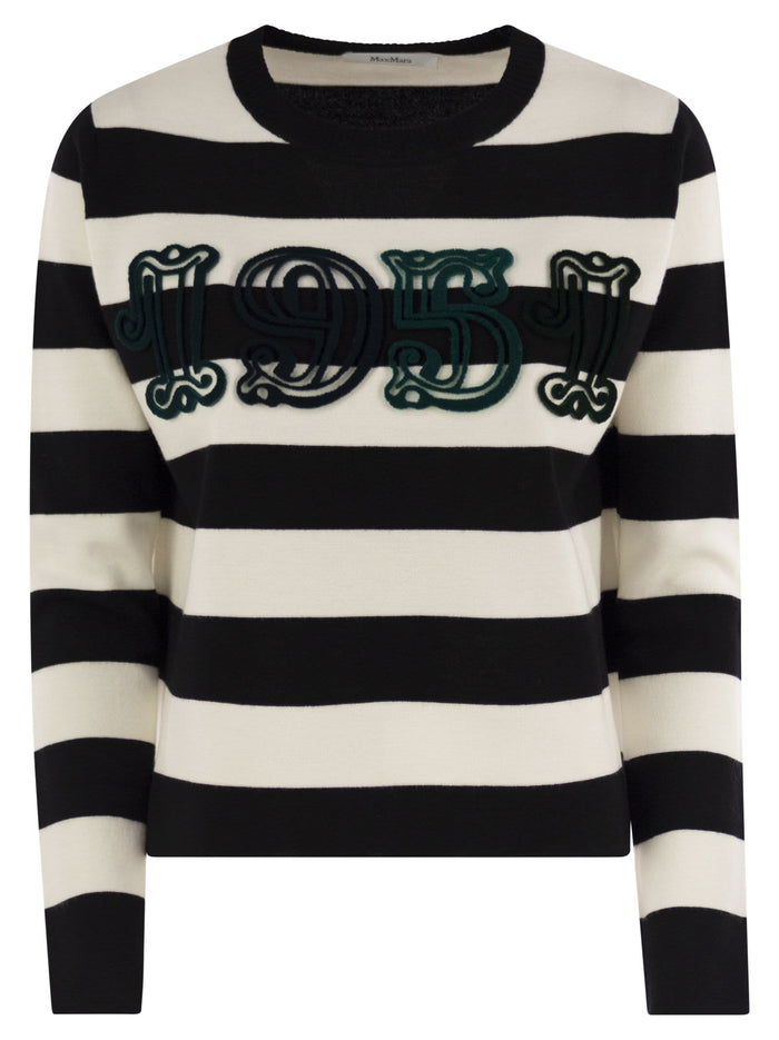 Maxmara Viterbo - Wool Sweater With Embroidery