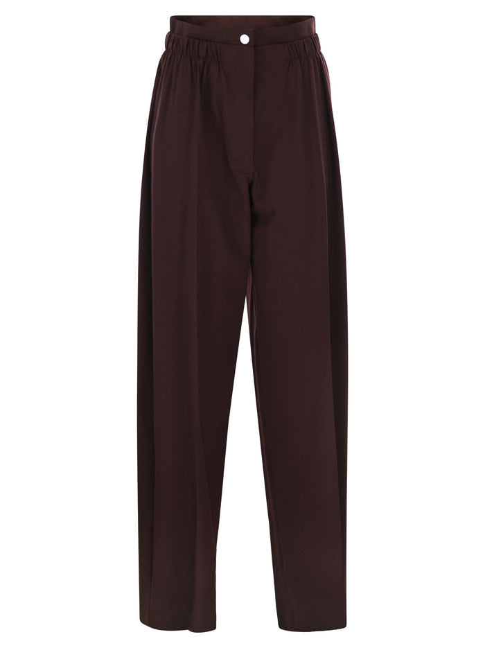 Sportmax Quito - Wide-Leg Trousers In Stretch Wool