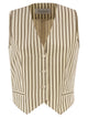 Maxmara Mxmfauno - Striped Cotton And Silk Canvas Waistcoat