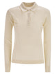 Maxmara Mxpgitano - Ribbed Knit Polo Shirt In Cashmere And Silk