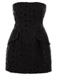 Sportmax Spxvampata - Flocked Silk Bustier Mini Dress