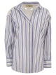Weekend Maxmara Wkdtessile - Striped Cotton Shirt With Sangallo Lace