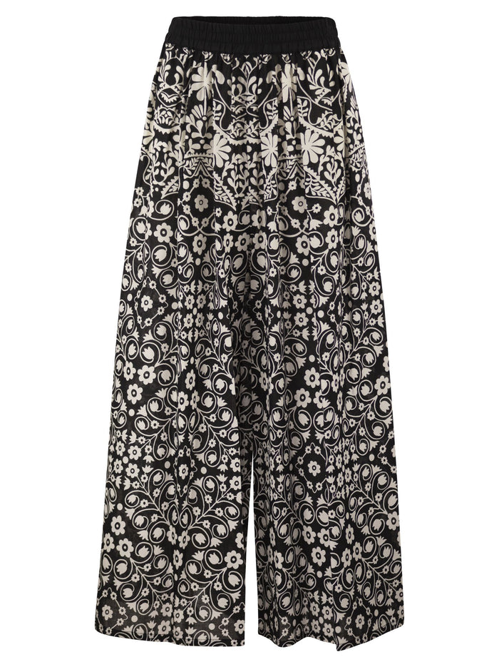 Weekend Maxmara Wkipalanca – Wide-Leg Printed Cotton Trousers