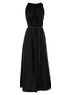 Maxmara Studio Mstzuppa - Cotton Halterneck Maxi Dress With Belt