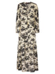 Maxmara Studio Msealga - Long Printed Silk Dress With Jewelled Drawstring