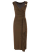 Maxmara Studio Mstaureo - Draped Viscose Midi Dress With Jewel Detail