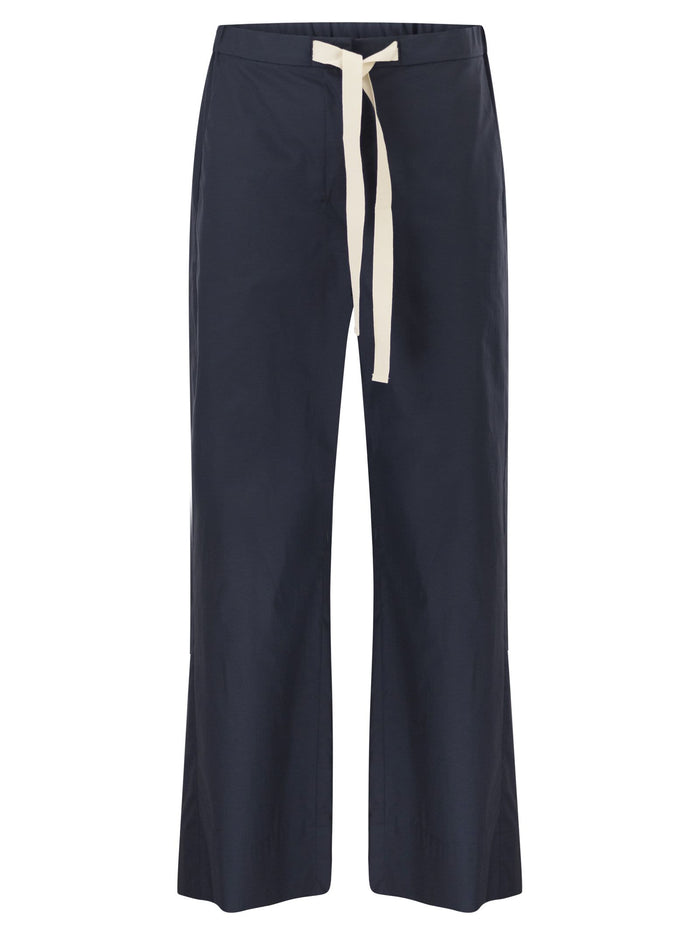S Maxmara Smmargento - Cotton Drawstring Trousers