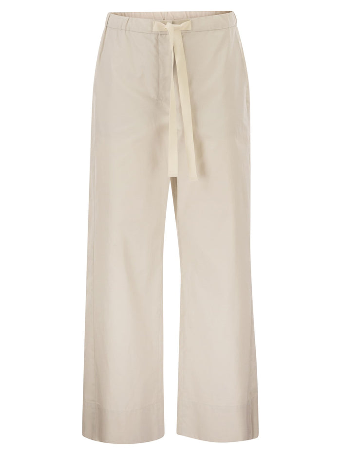 S Maxmara Smmargento - Cotton Drawstring Trousers