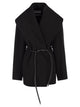 Sportmax Spxuguale - Wrap Short Coat In Virgin Wool
