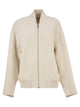 Sportmax Spxondata - Virgin Wool Bomber Jacket With Ribbed Knit Details