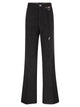 Sportmax Spdmanico - Flared Cotton Denim Jeans With Signature Metal Details