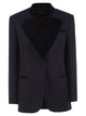 Weekend Maxmara Wksadagio - Single-Breasted Virgin Wool Blazer With Velvet Details