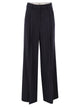 Weekend Maxmara Wkdnebbie - Pinstriped Virgin Wool Trousers
