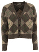 Weekend Maxmara Wkdabile - Wool-Blend Argyle Jacquard Cardigan