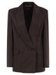 Maxmara Studio Msearca – Double-Breasted Blazer In Fluid Satin